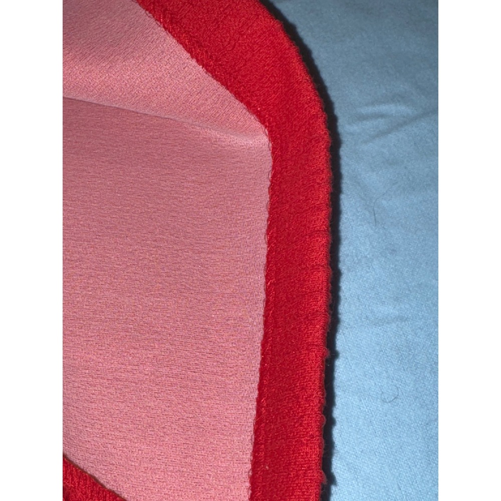LOFT Red Textured Boucle Mini Skirt Button Pocket A-Line Size L - Picture 12 of 13